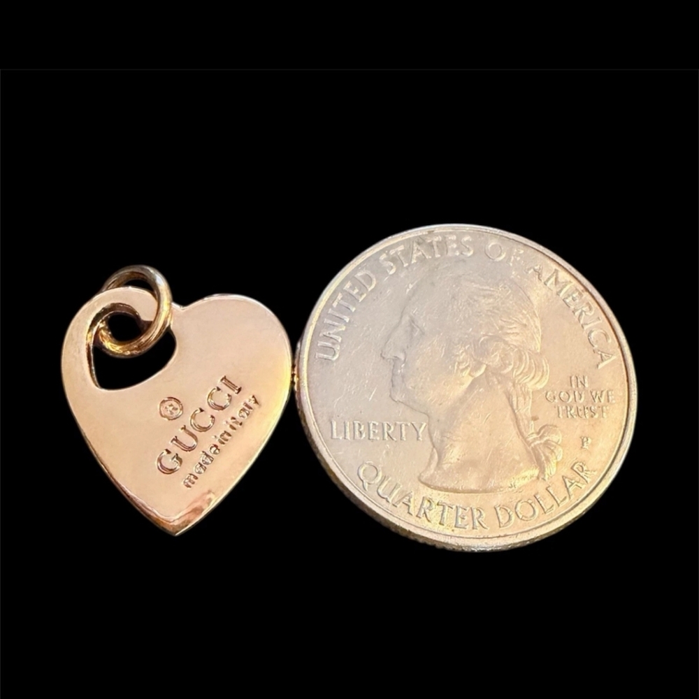 Gucci Light Gold Heart Replacement Pull Pendant Charm - Picture 3 of 5